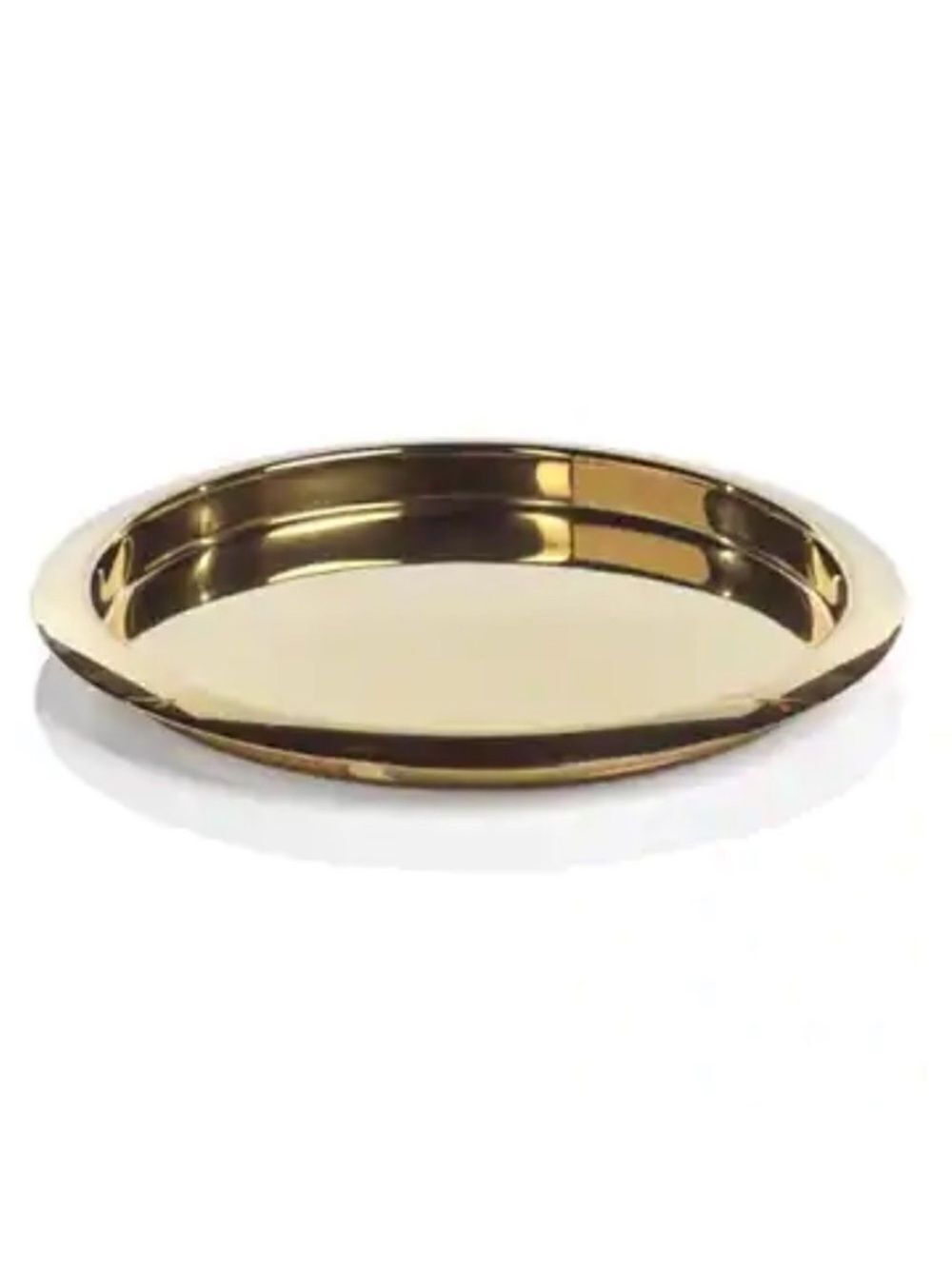 Avenue 8 Metallic Gold Round Serving Tray Decorative Platter